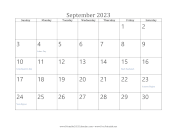 September 2023 Calendar calendar