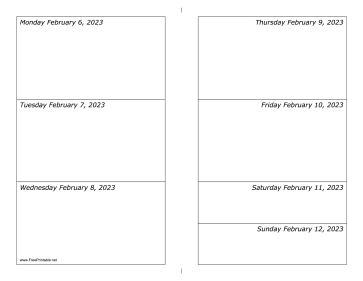 02/06/2023 Weekly Calendar-landscape Calendar