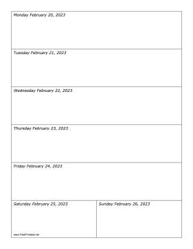 02/20/2023 Weekly Calendar-portrait Calendar