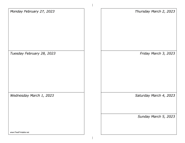 02/27/2023 Weekly Calendar-landscape Calendar