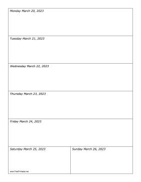 03/20/2023 Weekly Calendar-portrait Calendar