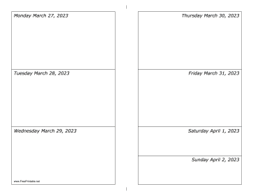 03/27/2023 Weekly Calendar-landscape Calendar