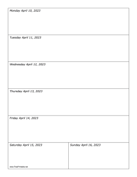 04/10/2023 Weekly Calendar-portrait Calendar