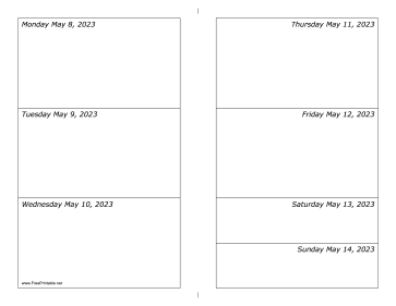 05/08/2023 Weekly Calendar-landscape Calendar
