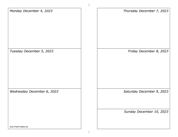 12/04/2023 Weekly Calendar-landscape Calendar