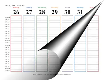 2023 Hourly Calendar Calendar