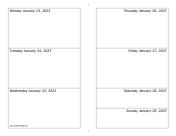 01/23/2023 Weekly Calendar-landscape calendar