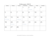 February 2023 Calendar calendar