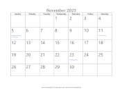 November 2023 Calendar calendar