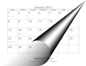 2023 Bottom Month calendar