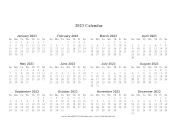 2023 Calendar One Page Large Horizontal calendar