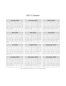 2023 Calendar One Page Vertical Grid calendar