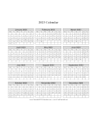 2023 Calendar One Page Vertical Monday Start calendar