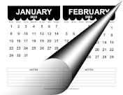 2023 Cute Scallop Calendar calendar
