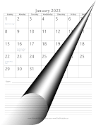 2023 Monthly Calendar with Notes Portrait calendar