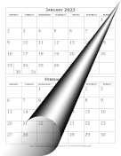 2023 Calendar Two Months per Page Monday Start calendar