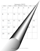 2023 Vertical calendar