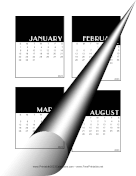 2023 Vertical Scrapbook Calendar Cards calendar